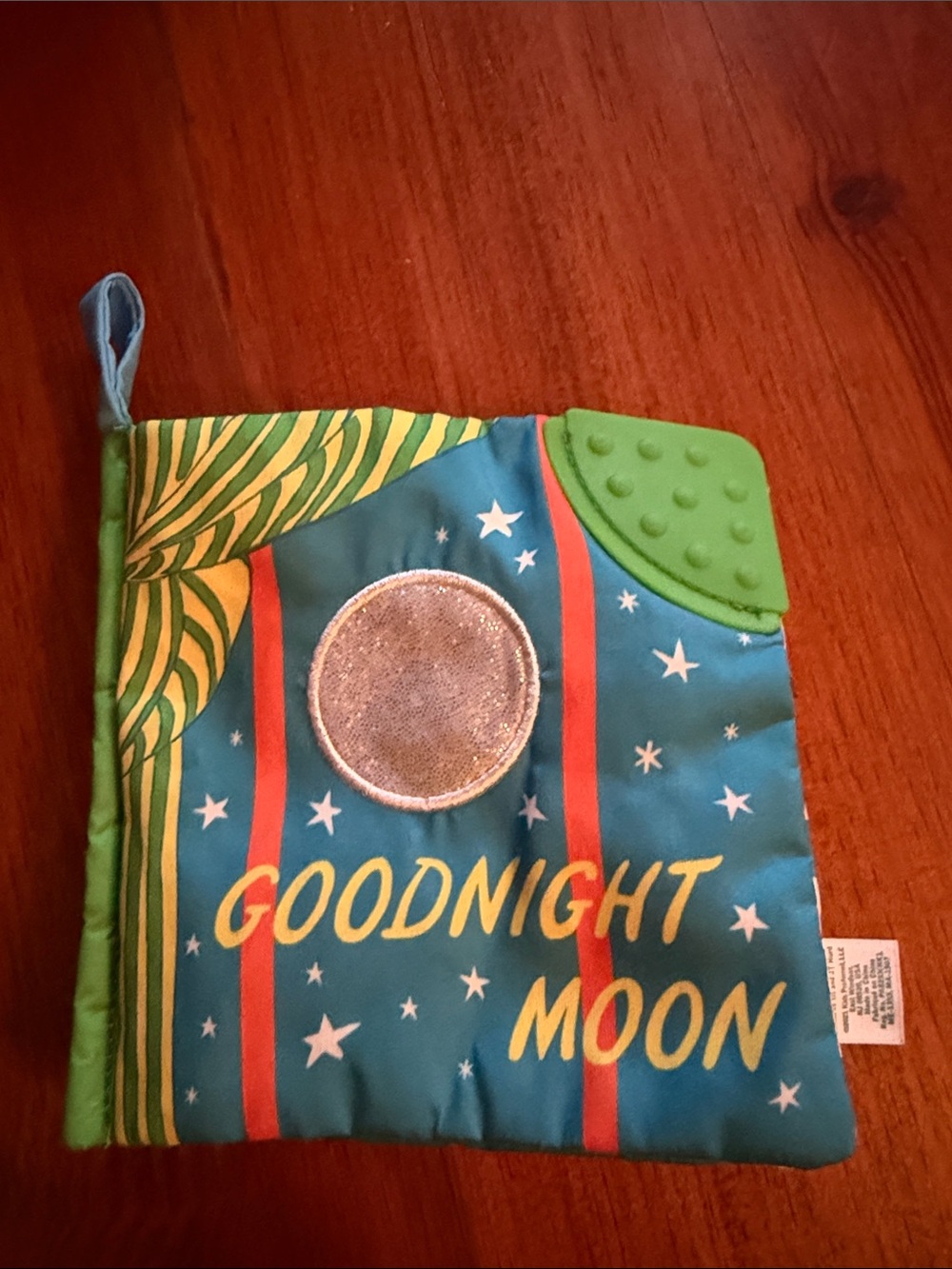 Goodnight Moon Soft Sensory Baby Book - Teal and Green